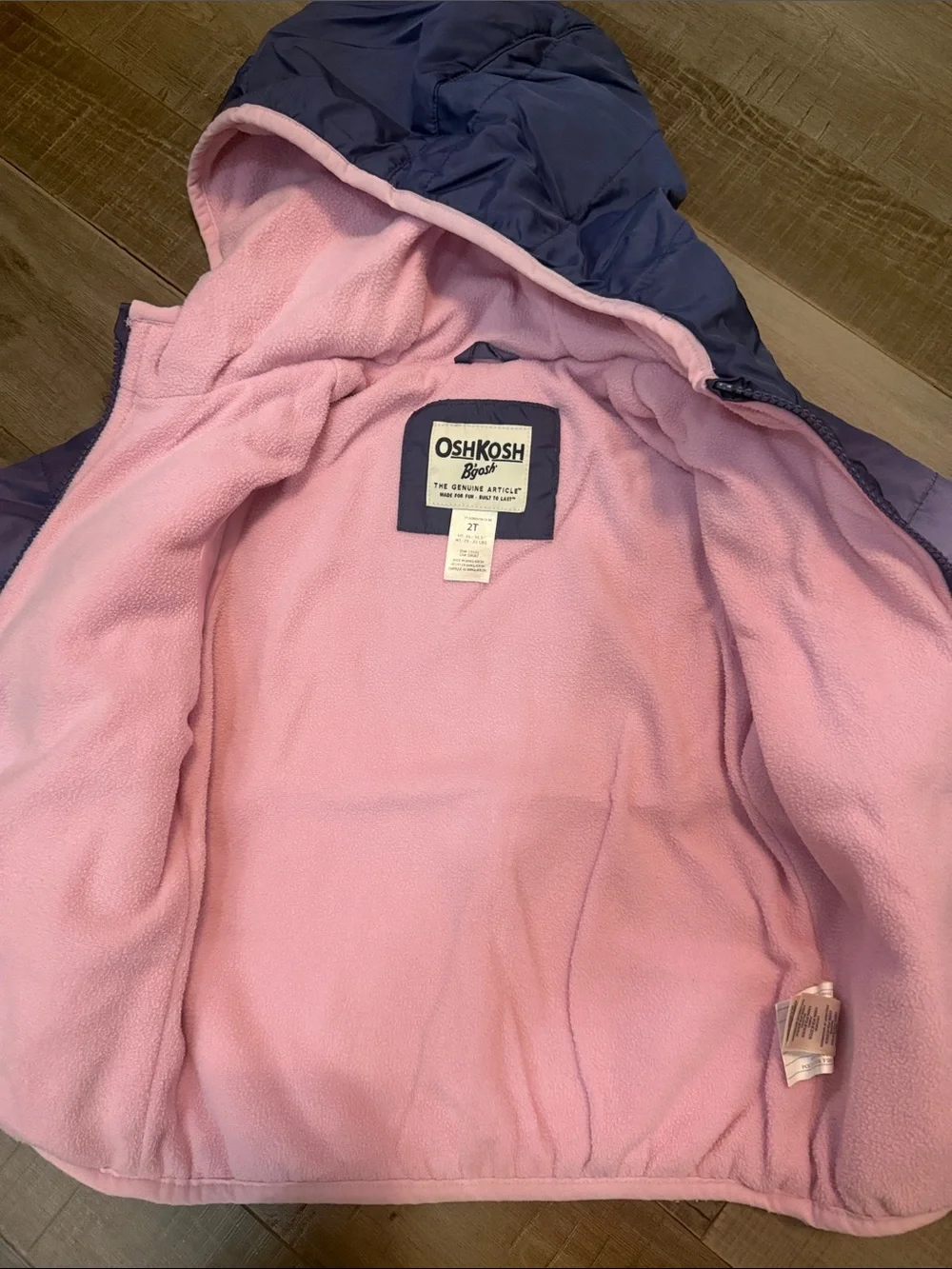 OshKosh B'gosh Navy Jacket with Pink Lining